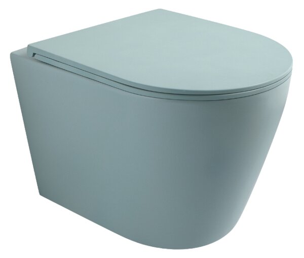 UPTrend Závěsný WC komplet bez příruby AMARO VORTEX TR2217R‑U35 včetně Soft-Close sedátka, sage mist mat