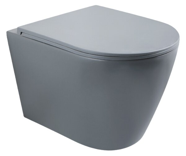 UPTrend Závěsný WC komplet bez příruby AMARO VORTEX TR2217R‑U10 včetně Soft-Close sedátka, pebble grey mat