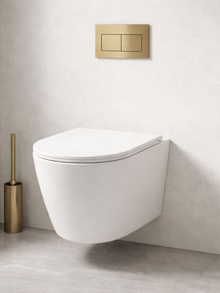 UPTrend Závěsný WC komplet bez příruby AMARO VORTEX TR2217R‑U20 včetně Soft-Close sedátka, bílá mat