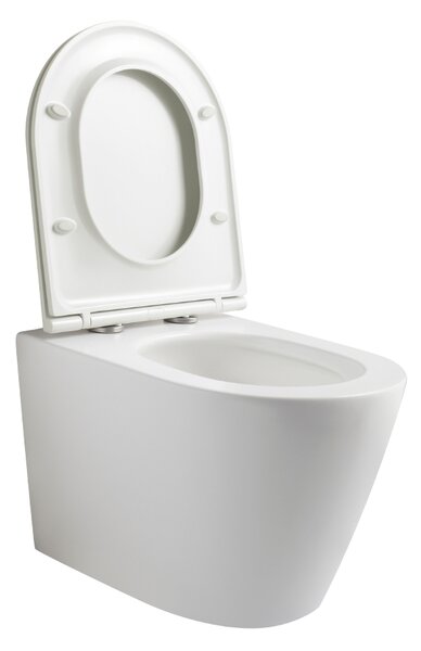 UPTrend Závěsný WC komplet bez příruby AMARO VORTEX TR2217R‑U20 včetně Soft-Close sedátka, bílá mat