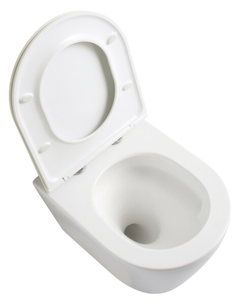 UPTrend Závěsný WC komplet bez příruby AMARO VORTEX TR2217R‑U20 včetně Soft-Close sedátka, bílá mat