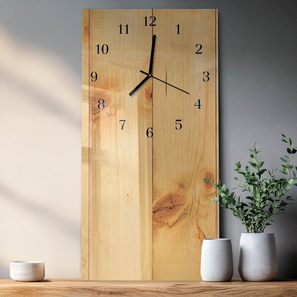Skleněné hodiny vertikální Dřevo zsppc-30x60-00180357