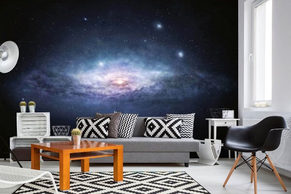 DIMEX | Vliesová fototapeta Galaxie MS-5-2259 | 375 x 250 cm| bílá, černá, šedá