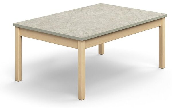 AJ Produkty Stůl DECIBEL, 1200x800x530 mm, akustické linoleum, bříza/šedá