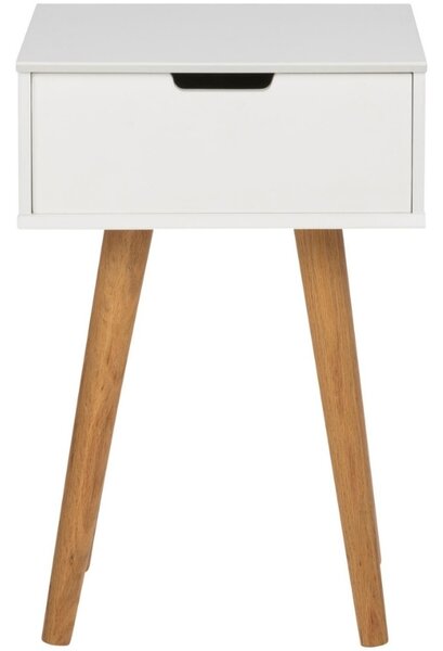 Scandi Bílý noční stolek Marika