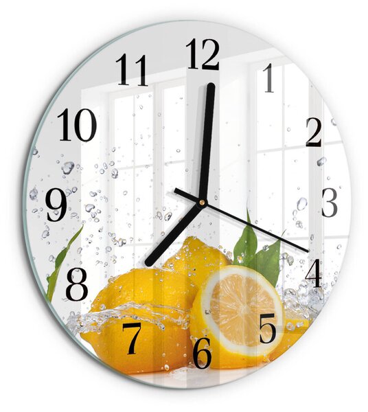 Skleněné nástěnné hodiny Citrony zsoc-fi30-00183427