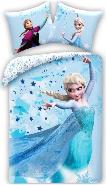 Ložní povlečení Ledové království - Frozen - motiv Ledová magie - 100% bavlna - 70x90 cm + 140x200 cm