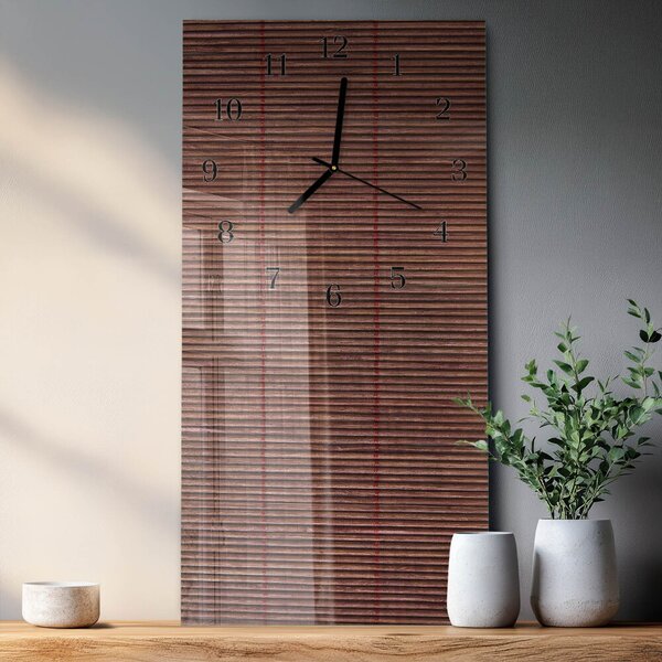 Skleněné hodiny vertikální Bambusové žaluzie zsppc-30x60-00170969