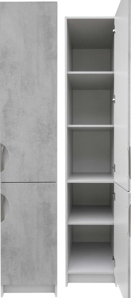 Potravinová skříň 40 cm pravá barva beton korpus šedý