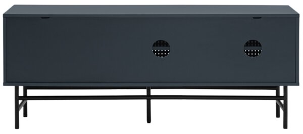 Tmavě modrý lakovaný TV stolek Teulat Punto 140 x 40 cm