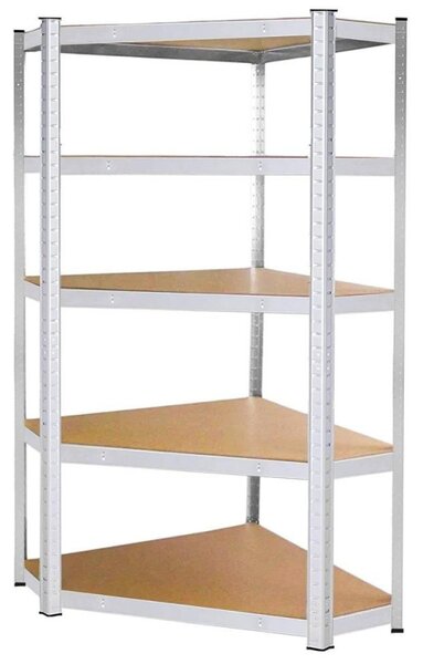 Rohový regál 180x90x40 cm, 5 polic SPRINGOS HA5214