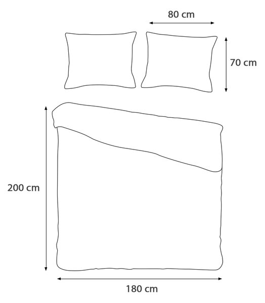 SATÉNOVÉ POVLEČENÍ SATYNLOVE EXCLUSIVE CIZGILI 180X200 CM, 2KS 70X80 CM ČERNÉ