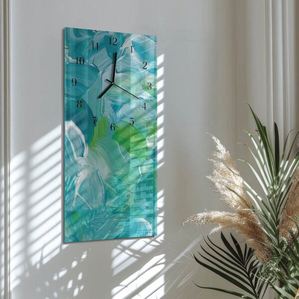 Skleněné hodiny vertikální Vlna zsppc-30x60-00174086