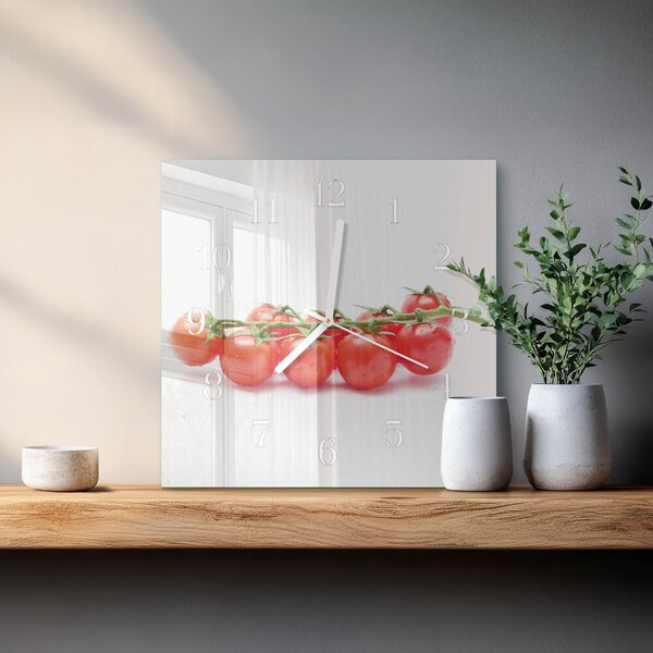 Skleněné hodiny Rajčata zskb-30x30-00090236
