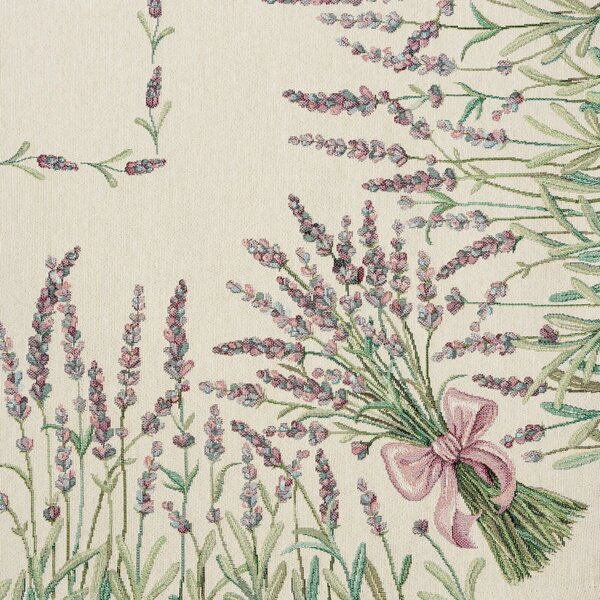 GOBELÍNOVÝ UBRUS LAVENDER 100X100 CM VZOROVANÝ