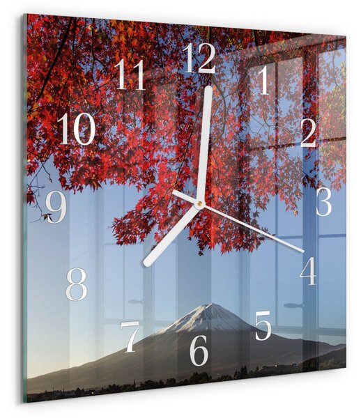 Skleněné hodiny Horské listí zskb-30x30-00086858
