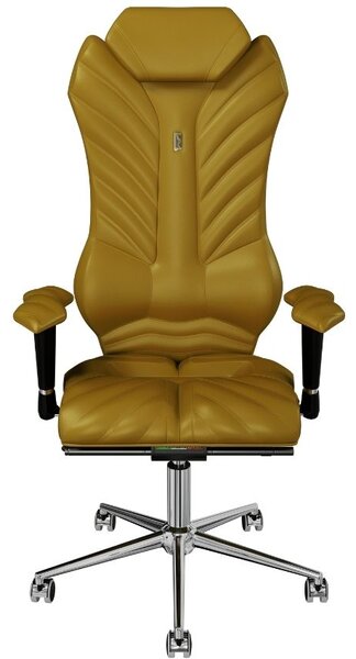 Kulik System Zlatá koženková kancelářská židle Monarch