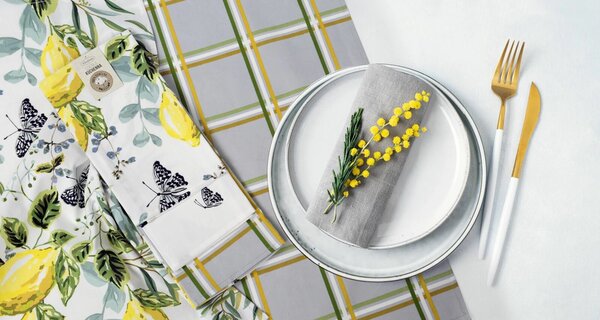 KUCHYŇSKÁ UTĚRKA LAVENDER SADA 3 KS 50X75 CM VZOROVANÉ
