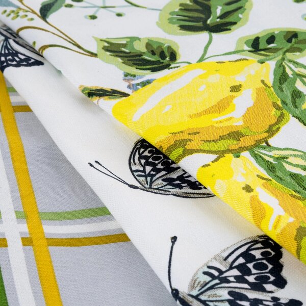 KUCHYŇSKÁ UTĚRKA LEMON SADA 3 KS 50X70 CM VZOROVANÉ