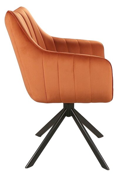 Jídelní židle Azalia Velvet, oranžová / černá