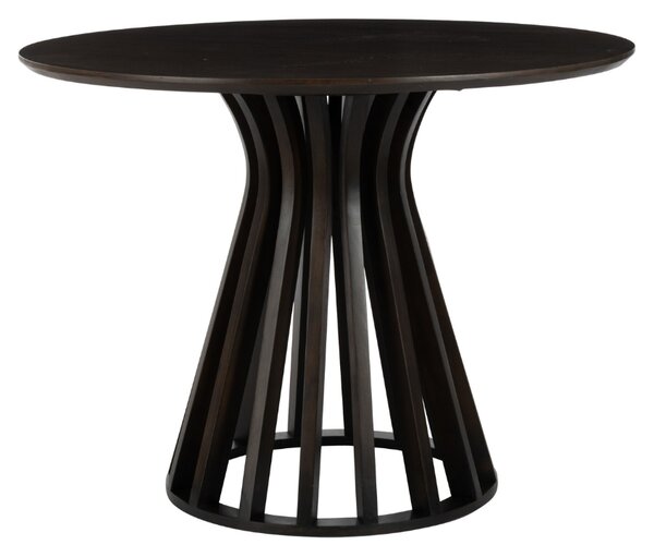 Tmavě hnědý mangový jídelní stůl J-line Kleret 110 cm