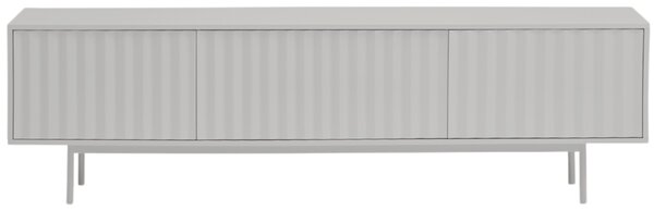 Světle šedý lakovaný TV stolek Teulat Sierra 180 x 40 cm
