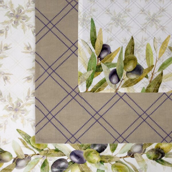 KUCHYŇSKÁ UTĚRKA OLIVE SADA 3 KS 50X75 CM VZOROVANÉ