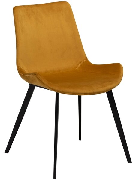 ​​​​​Dan-Form Okrově žlutá sametová jídelní židle DAN-FORM Hype