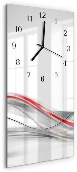 Skleněné hodiny vertikální Křivka zsppc-30x60-00058259