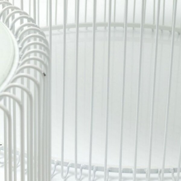 Kare Design Set dvou bílých kovových konferenčních stolků Wire 69,5/60 cm