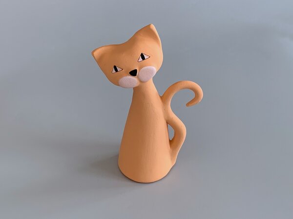 Kočka malá - oranžová Keramika Andreas