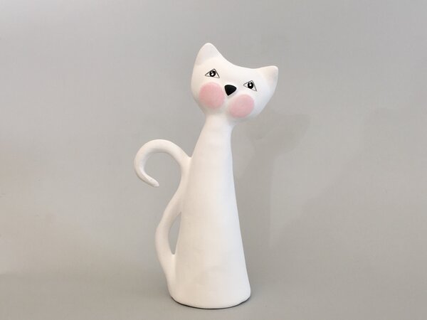 Kočka střední - Sněhurka Keramika Andreas