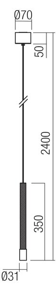 Redo Závěsné LED svítidlo DRILL 8,5W, ø 70 mm, CRI90 Barva: Černá, Barva světla: 2700K