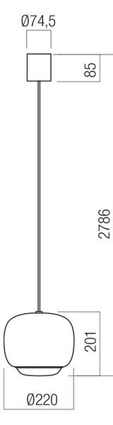 Redo Závěsné LED svítidlo DUBBO, 12W, ø 22 cm, CCT 2700-3000K Barva: Matná černá