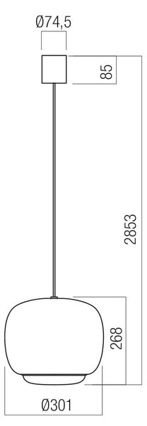 Redo Závěsné LED svítidlo DUBBO, 21W, ø 30,1 cm, CCT 2700-3000K Barva: Matná černá