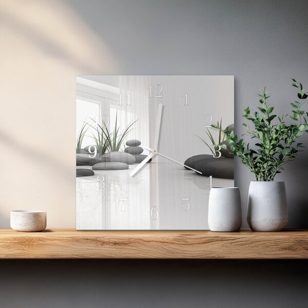 Skleněné hodiny Kamenné lázně zskb-30x30-00079225