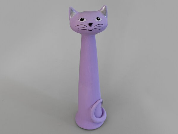 Kočka Ágnes - fialová - velká Keramika Andreas