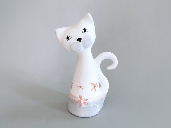 Kočka malá - kvítky Keramika Andreas