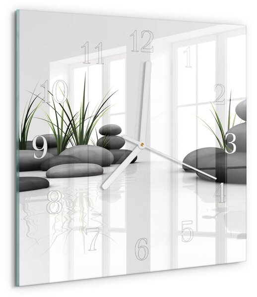 Skleněné hodiny Kamenné lázně zskb-30x30-00079225