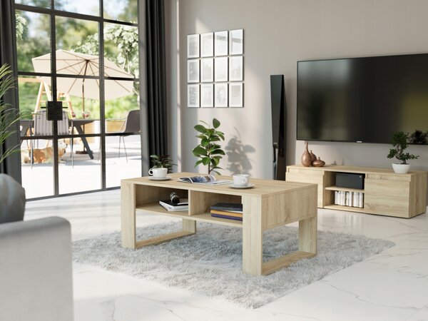 Konferenční stolek Framire obdélníkový 90 x 58 x 55 cm dub sonoma