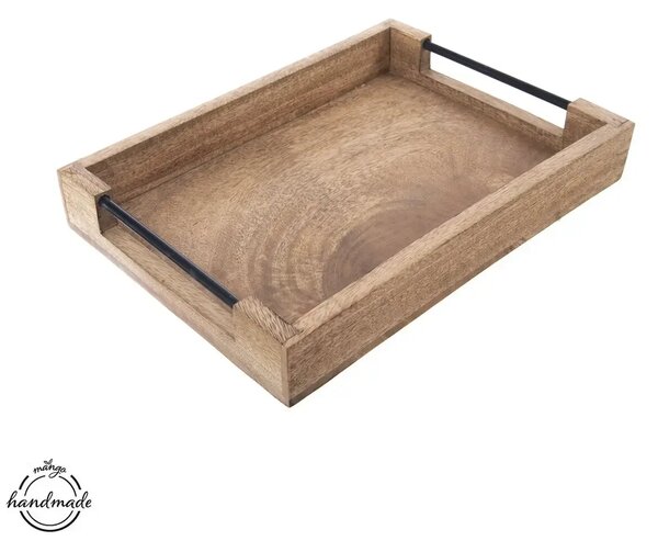 Mango Servírovací tác 35,5 x 25,5 cm, dřevo/kov ORION 153880