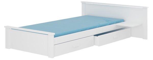 ADRK Postel ALDEX Shelf, CH-Alde-Sh-W-190-E1958, 180x80 cm s policí, bílá