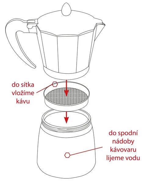 Moka konvička 0,2 l ORION 131921