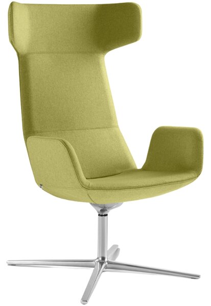 LD Seating ® Zelené látkové otočné křeslo FLEXI LOUNGE FL-XLBR