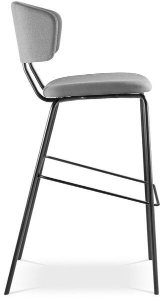 LD Seating ® Šedá látková barová židle FLEXI CHAIR 122, 74 cm