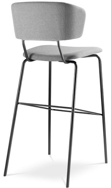 LD Seating ® Šedá látková barová židle FLEXI CHAIR 122, 74 cm