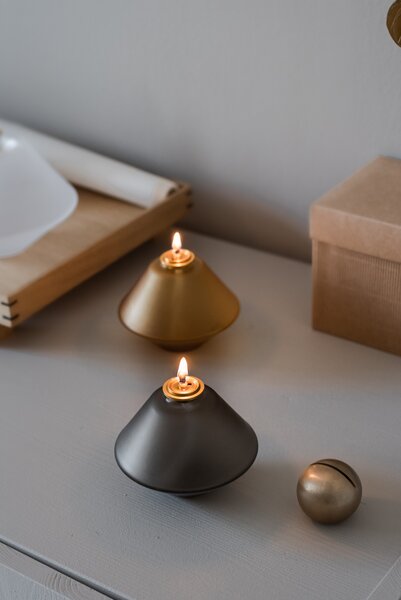 AKI Oil Lamp Malá olejová lampa Misty - Bark AKO108