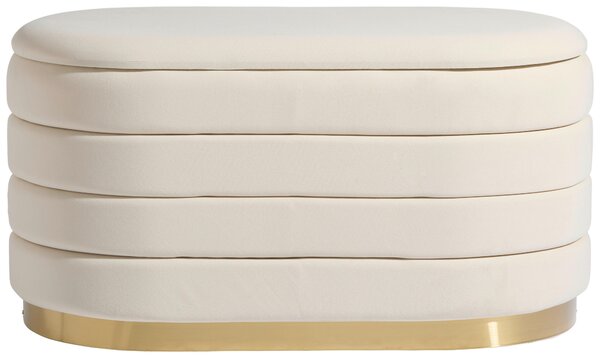 TABURET, kov, textil, kompozitní dřevo, 80/42/42 cm MID.YOU - Online Only lavice, Online Only