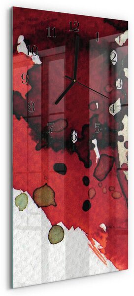 Skleněné hodiny vertikální Skvrny zsppc-30x60-00171517