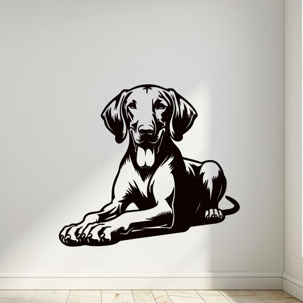 Dřevěná dekorace psa Vizsla | Rozměry (cm): 40x36 | Zvolte barvu dekoru: Třešeň